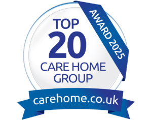 Top 20 care home group award 2025 badge