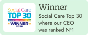 Social Care Top 30 winner award for CEO