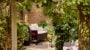 Cosy garden seating with a cat