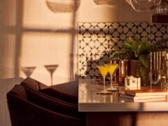 Cosy bar with cocktails and decor