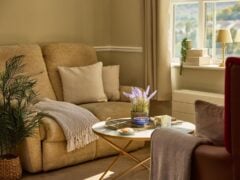 Cosy living room with sofa and coffee table