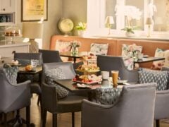 Elegant café serving afternoon tea and coffee