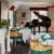 Elegant restaurant with a grand piano and vibrant décor.
