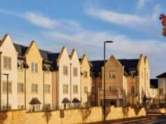 The exterior of a modern luxury care home offering dementia care.